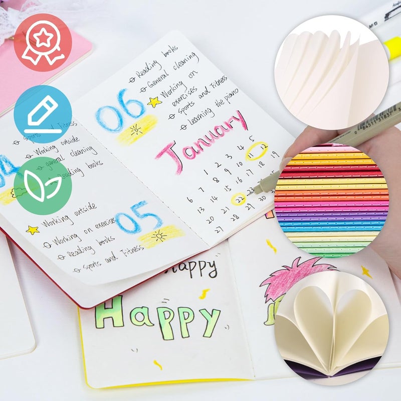 Koogel 24 Pack Mini Pocket Notebooks, Small Blank Notebooks 3.5 x 5.5 Inch Memo Steno Tiny Notepad Bulk 48 Pages of each Journals for Kids Students Nursing School Essentials Office Supplies 12 Colors - Image 4